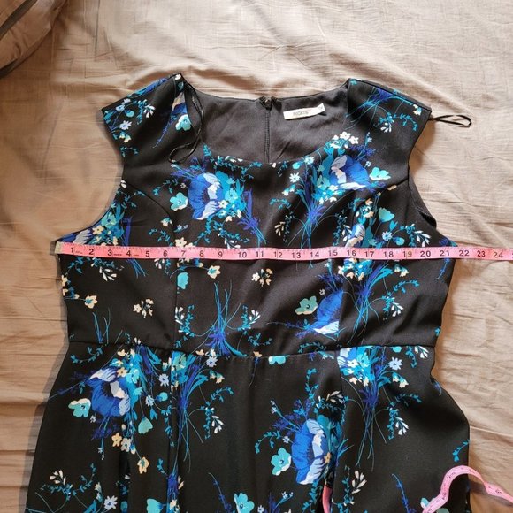 Size 16 Ricki's Blue Floral A-Line Dress - Picture 8 of 9